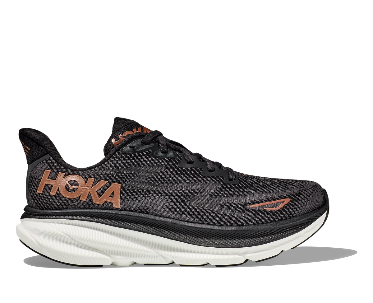 Hoka Womens Clifton 9- Black/Rose Gold (1127896-BRGL)