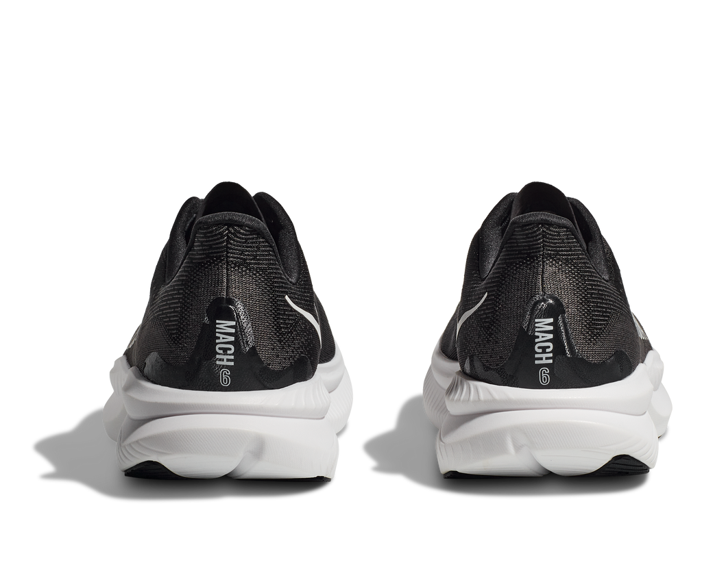 HOKA Women's Mach 6 - BLACK / WHITE