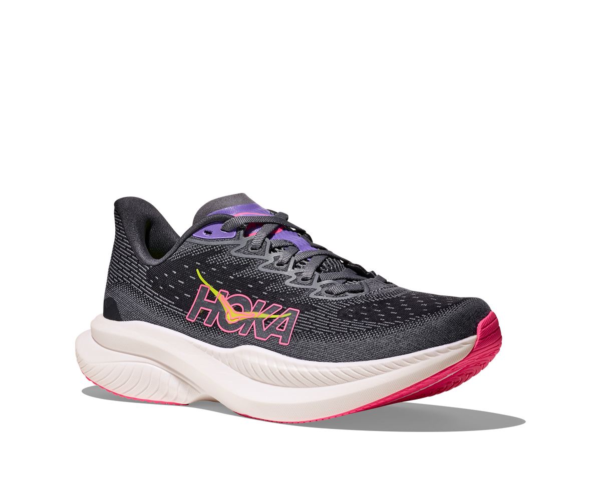 HOKA Women's Mach 6 - GREY SKIES / CHARCOAL GREY