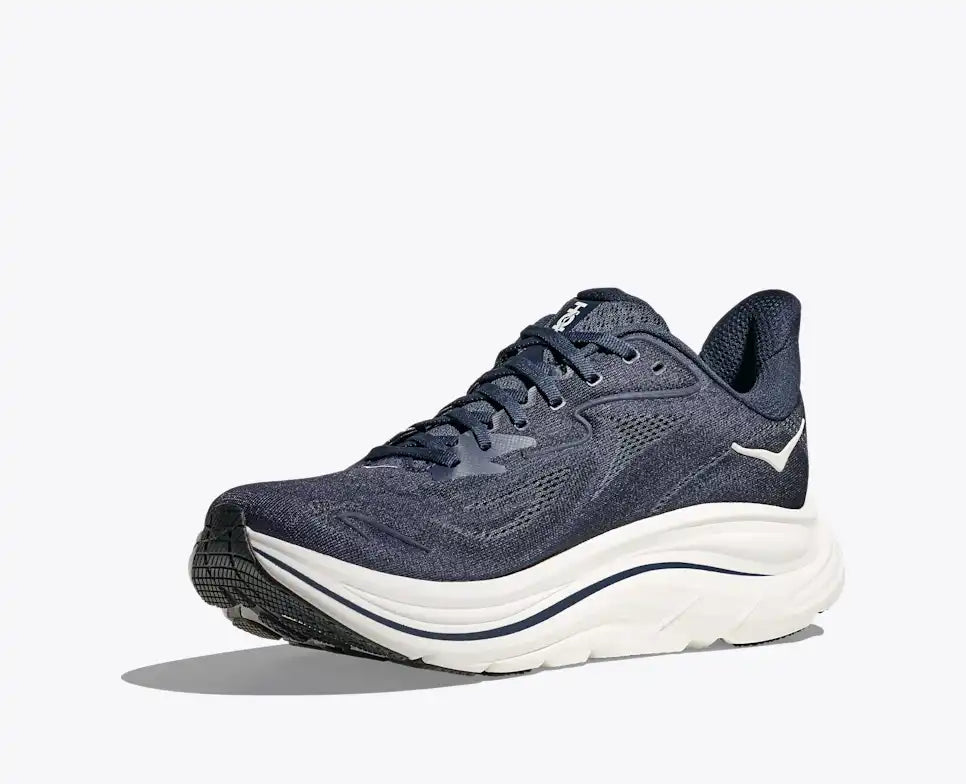 HOKA Men's Clifton 10 - NAVY / WHITE (Extra Wide)