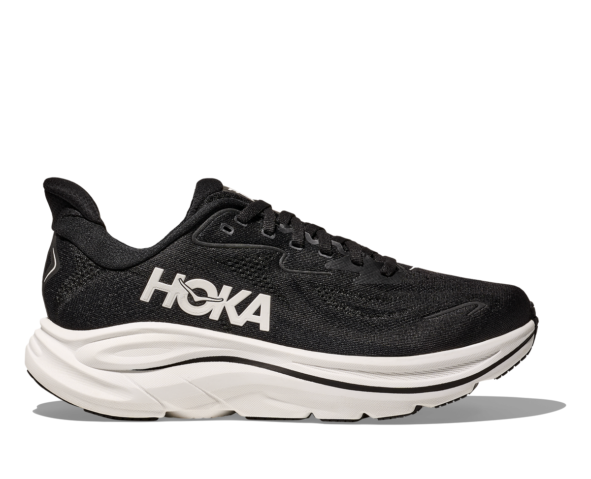 HOKA Women's Clifton 10 - BLACK / WHITE