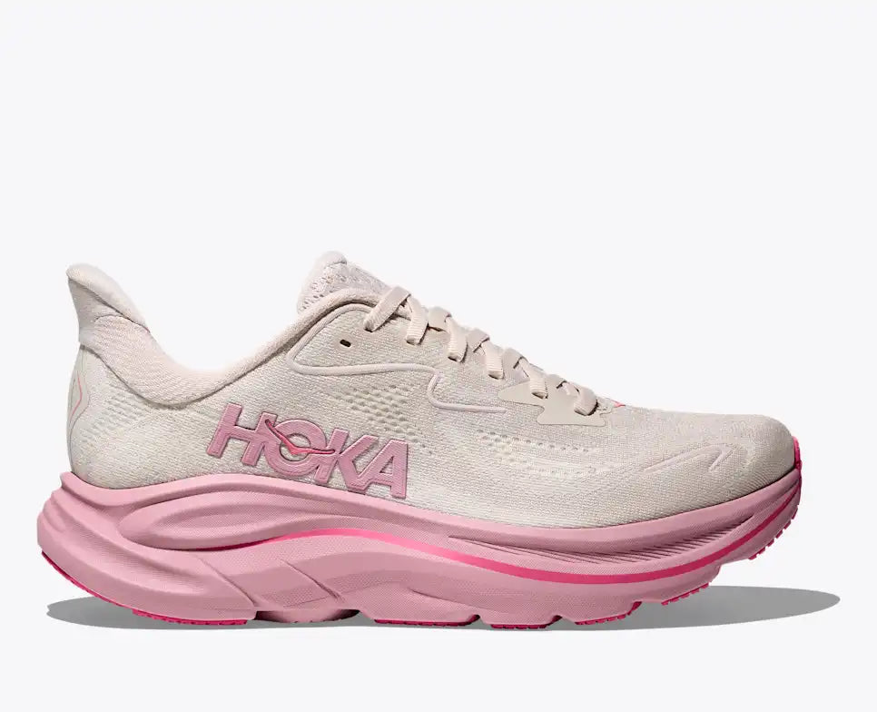 HOKA Women's Clifton 10 - ROSE CREAM / DRIED ROSE (Wide)