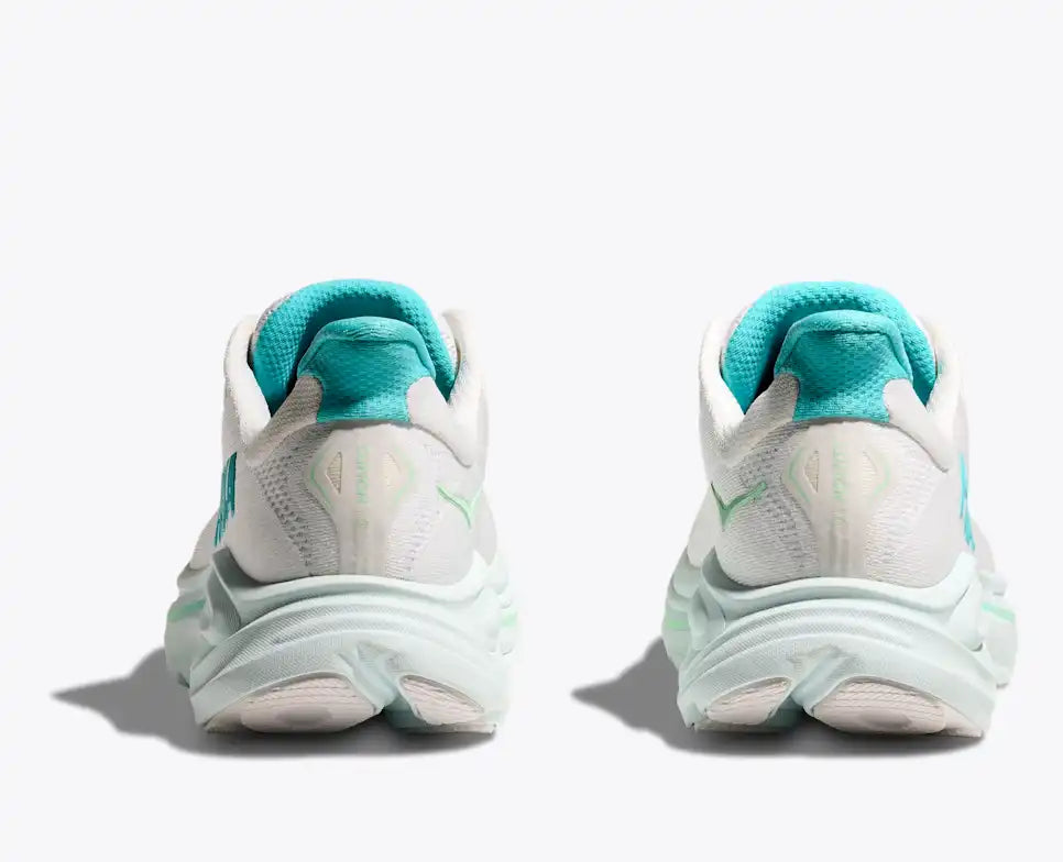 HOKA Women's Clifton 10 - WHITE / CIELO BLUE (Wide)
