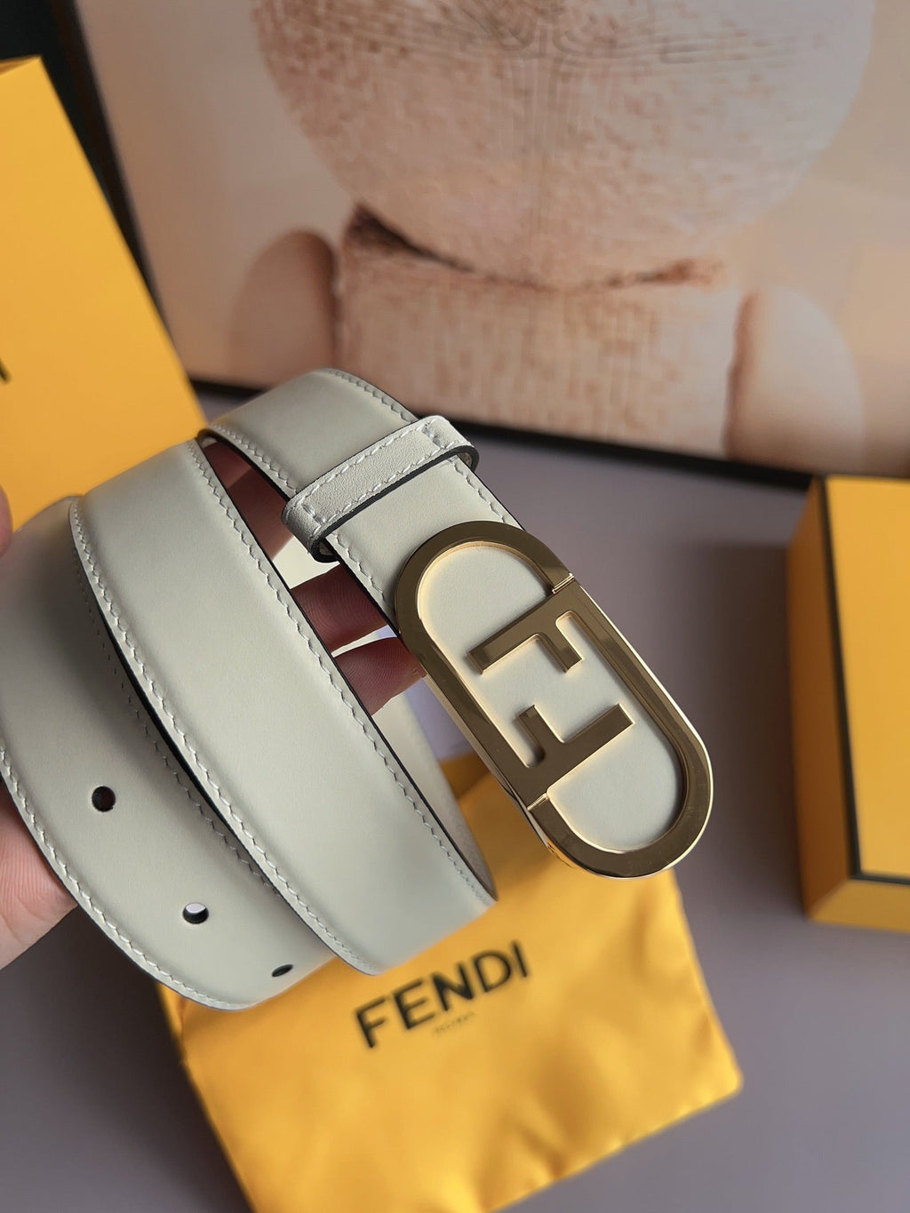 BL263 Fendi Women's 3.0 cm Leather Belt