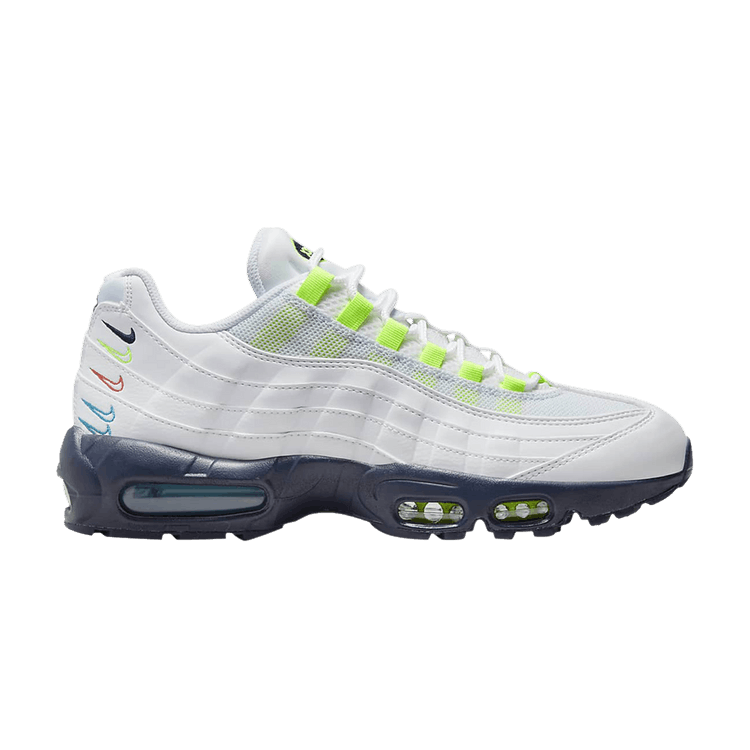 Nike Air Max 95 White Volt Football Grey 3D Multi Swoosh