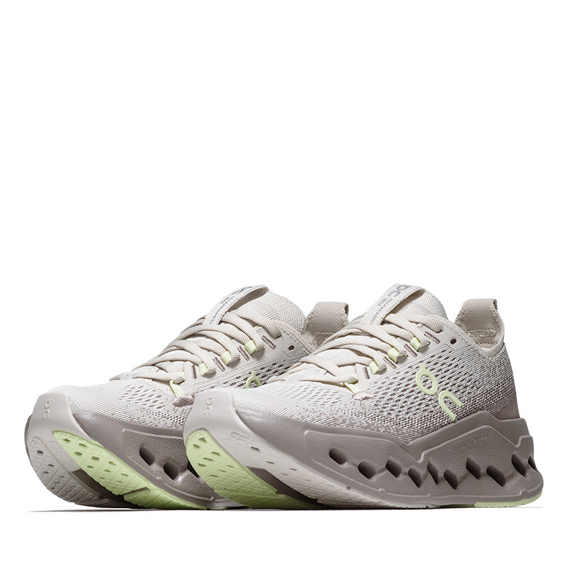 Women's On Cloudsurfer Max - Pelican/Limelight