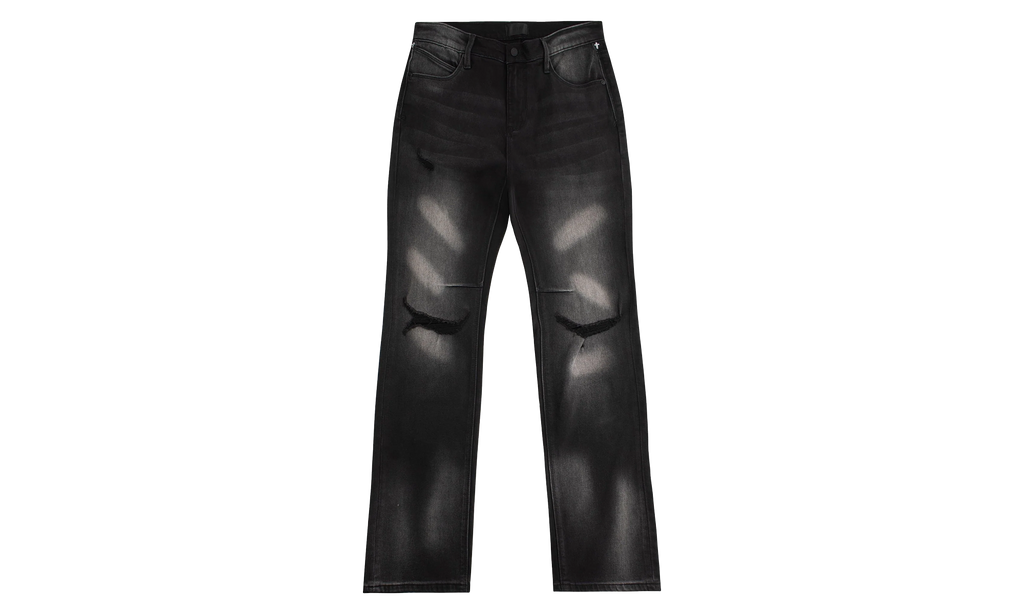 Denis Flared Distressed Denim "Black" MF24D837 B1104FDBKD